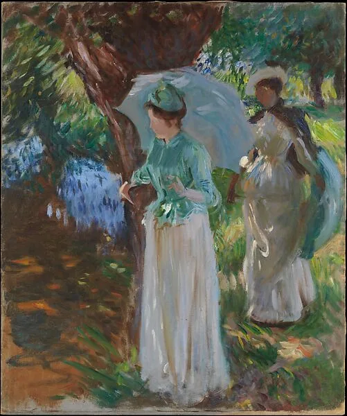 Two Girls with Parasols — John Singer Sargent