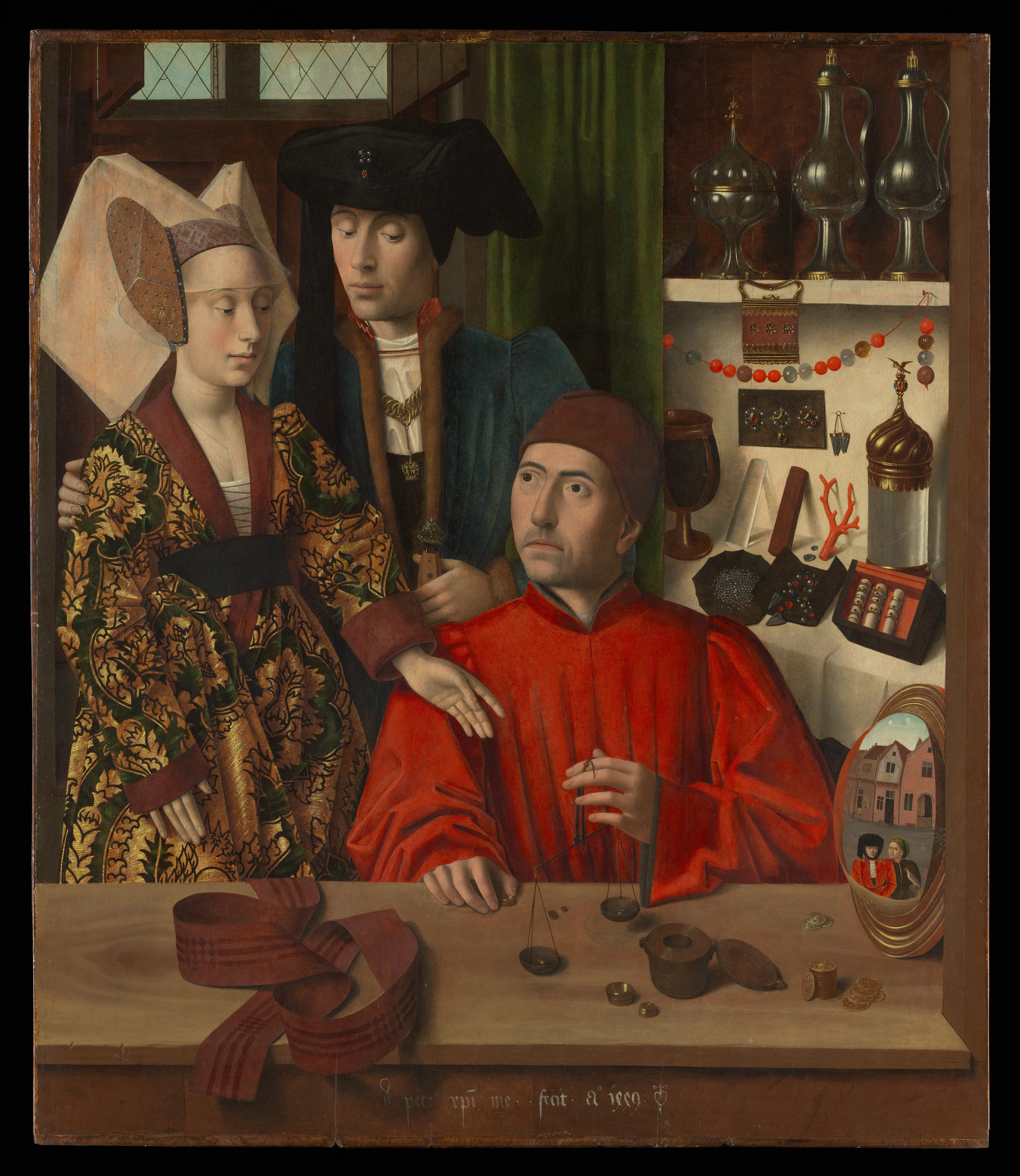 A Goldsmith in his Shop — Petrus Christus
