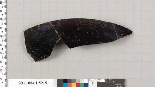 Terracotta rim fragment of a kylix (drinking cup)