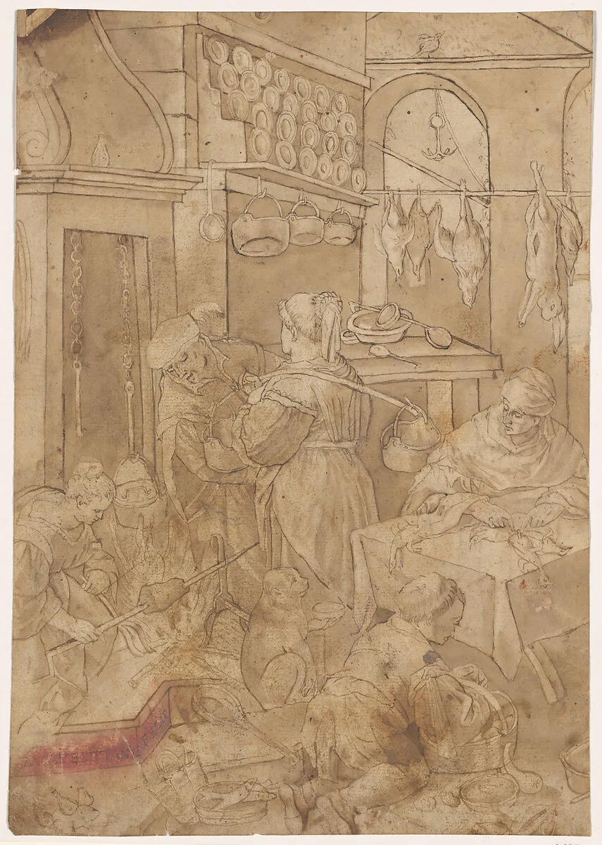 Kitchen Scene — Copy after Leandro (?) Bassano