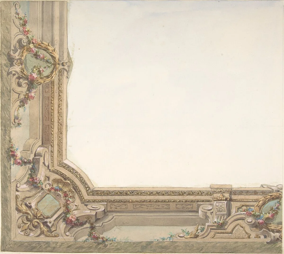 Design for Hall Ceiling, Hôtel de Trévise — Jules-Edmond-Charles Lachaise|Eugène-Pierre Gourdet
