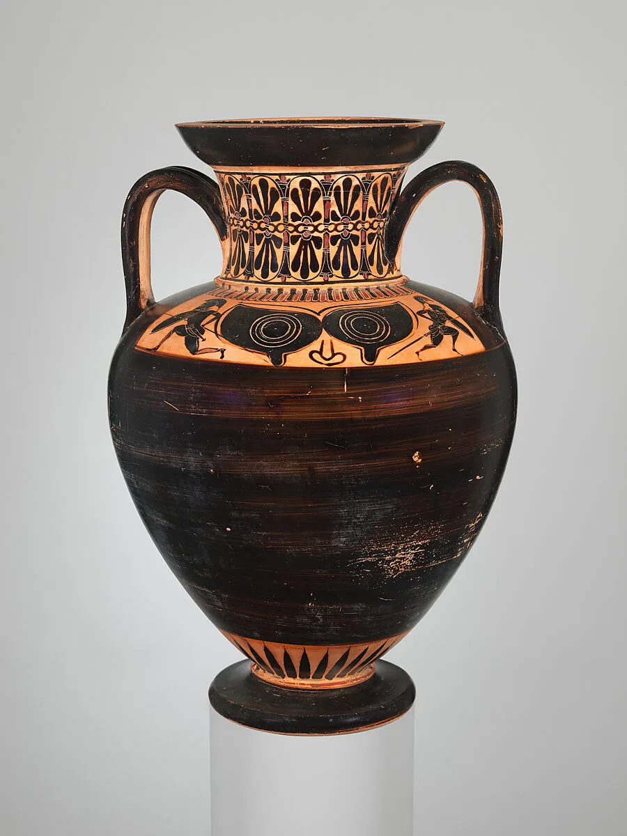 Terracotta neck-amphora (jar) — Antimenes Painter