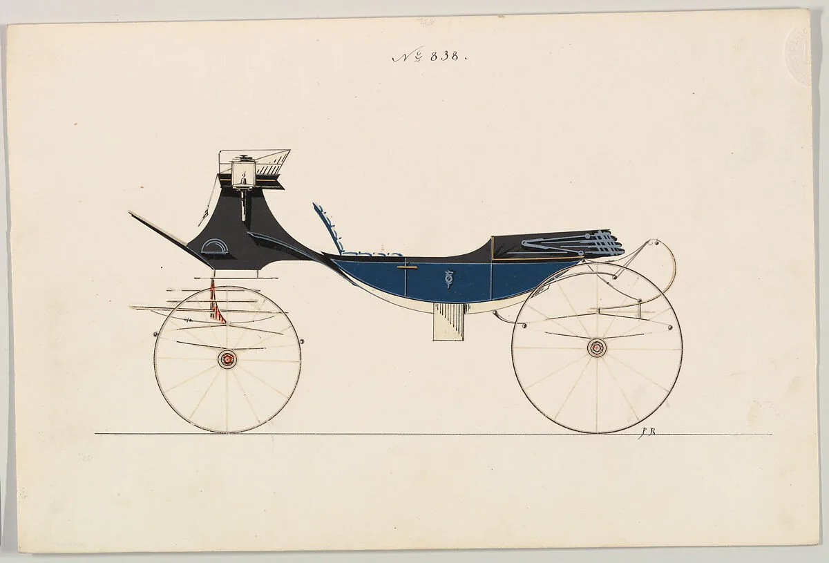 Design for Vis-à-vis/ Barouche, no. 838 — Brewster & Co.|Paul Rodissart