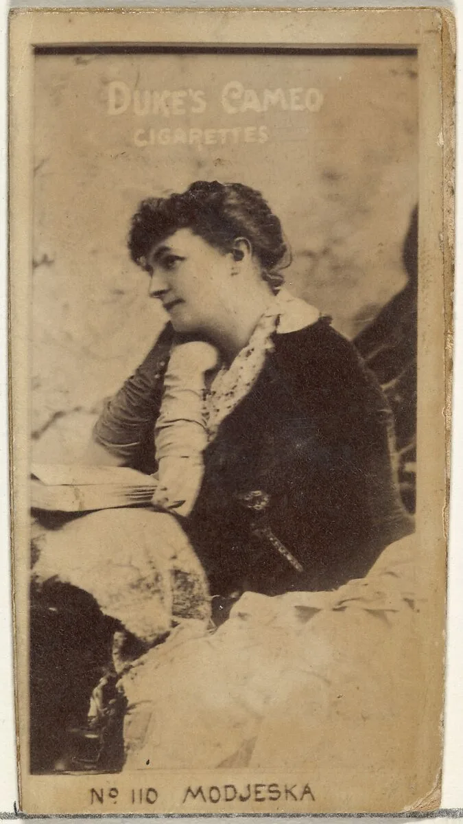 Card Number 110, Modjeska, from the Actors and Actresses series (N145-4) issued by Duke Sons & Co. to promote Cameo Cigarettes — W. Duke, Sons & Co.