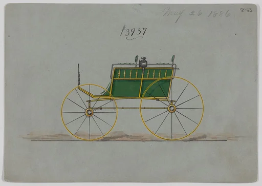 Design for 4 seat Phaeton, no top, no. 3937