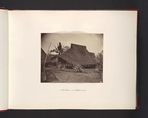 Laos House and Buffalo Carts