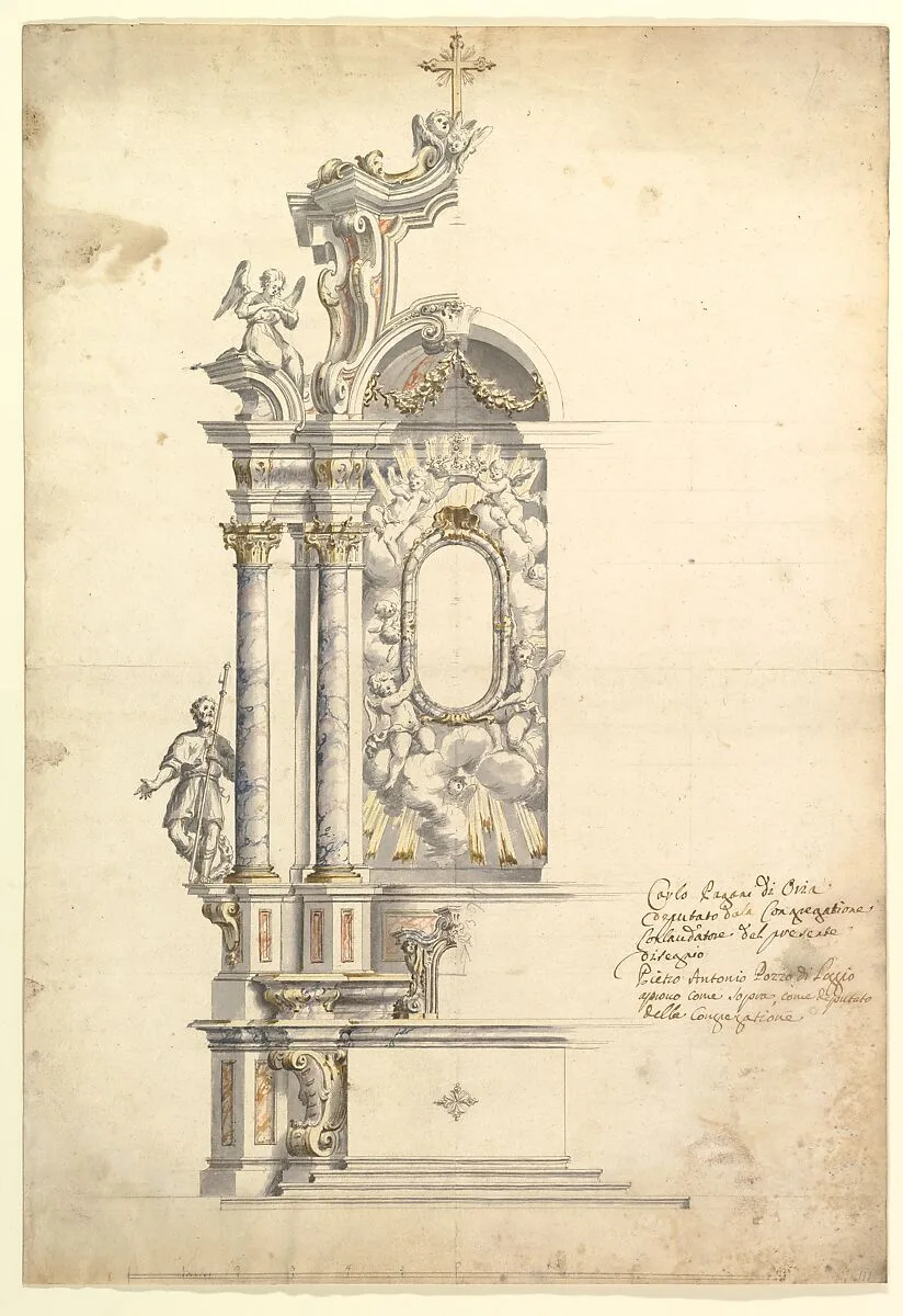 Design for an Altar — Anonymous, Italian, Piedmontese, 18th century