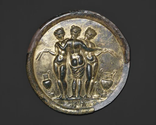 Gilded bronze mirror with the Three Graces
