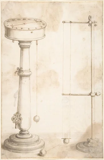 Designs for a clock (Illustrations for "Saggi di naturali esperienze")