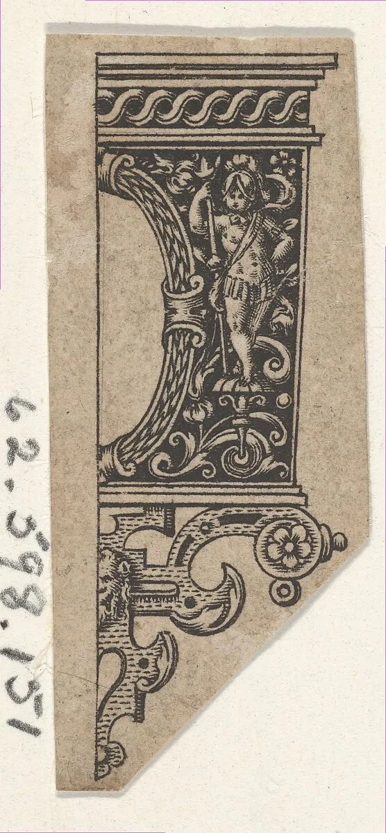 Design for a Knife Handle (Fragment from Manches de Coutiaus) — Johann Theodor de Bry