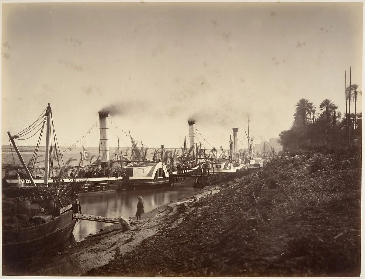 Fête de S. A. Ismaïl Pacha à bord des bateaux de LL. A A. les princes, janvier 1867 — Gustave Le Gray