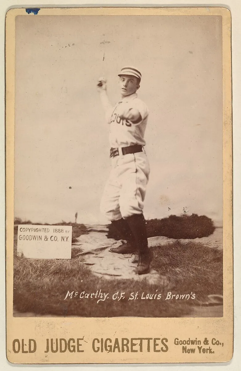 McCarthy, Center Field, St. Louis Browns, from the series Old Judge Cigarettes — Goodwin & Company