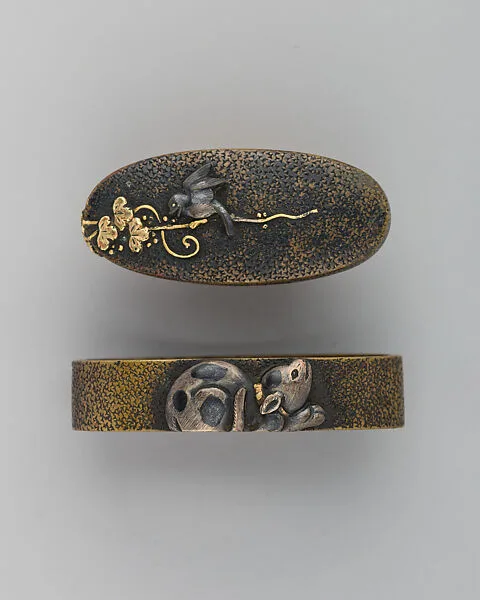Sword-Hilt Collar and Pommel (Fuchigashira) — Unknown