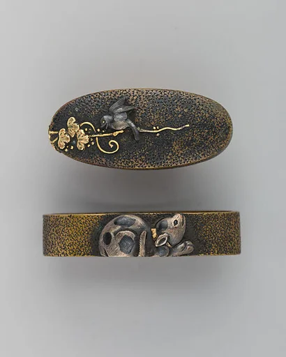 Sword-Hilt Collar and Pommel (Fuchigashira)