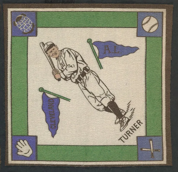 Terry Turner, Cleveland, American League from Baseball Players Felt Blanket series (B18) — Unknown