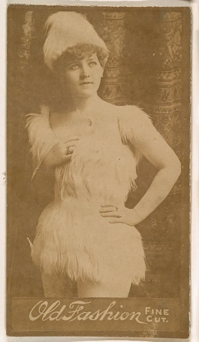 Actress wearing feathered costume, from the Actresses series (N664) promoting Old Fashion Fine Cut Tobacco — Unknown