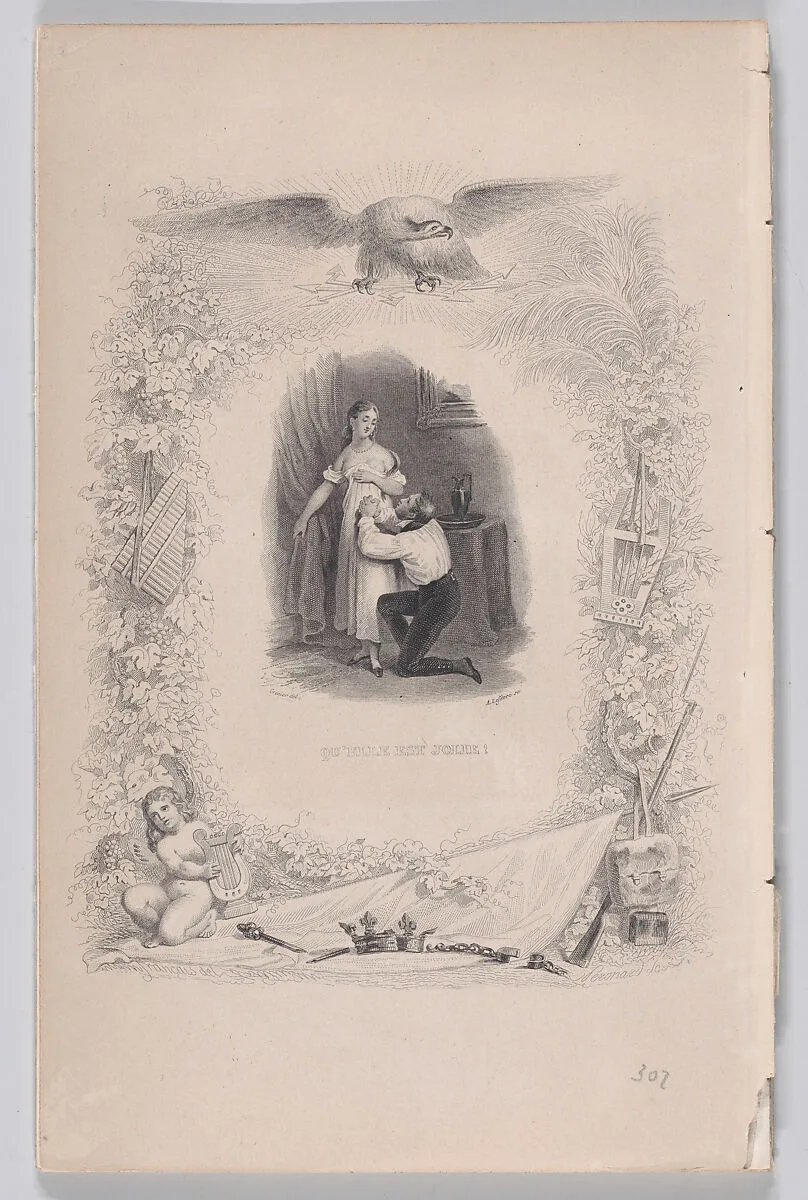 "She is Beautiful!" from The Songs of Béranger — Fournier & Perrotin|Pierre Jean de Béranger|Melchior Péronard|François-Louis Français|Achille Désiré Lefèvre|François Grenier
