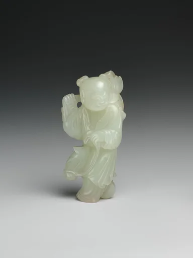 清 玉雕竹馬童子|Boy riding a hobbyhorse