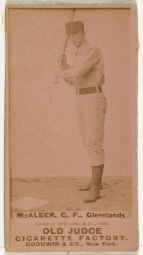 Jimmy "Loafer" McAleer, Center Field, Cleveland, from the Old Judge series (N172) for Old Judge Cigarettes