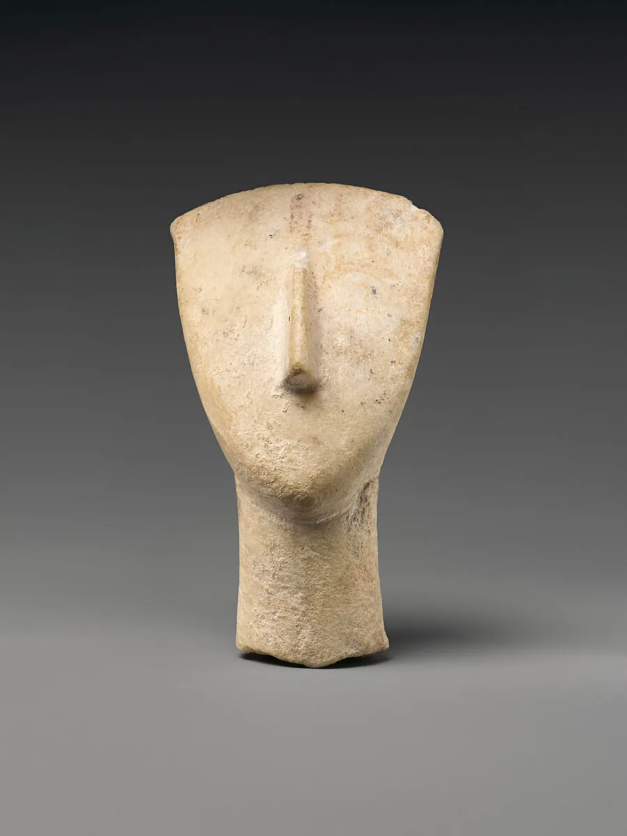 Head and neck from a marble figure — Unknown