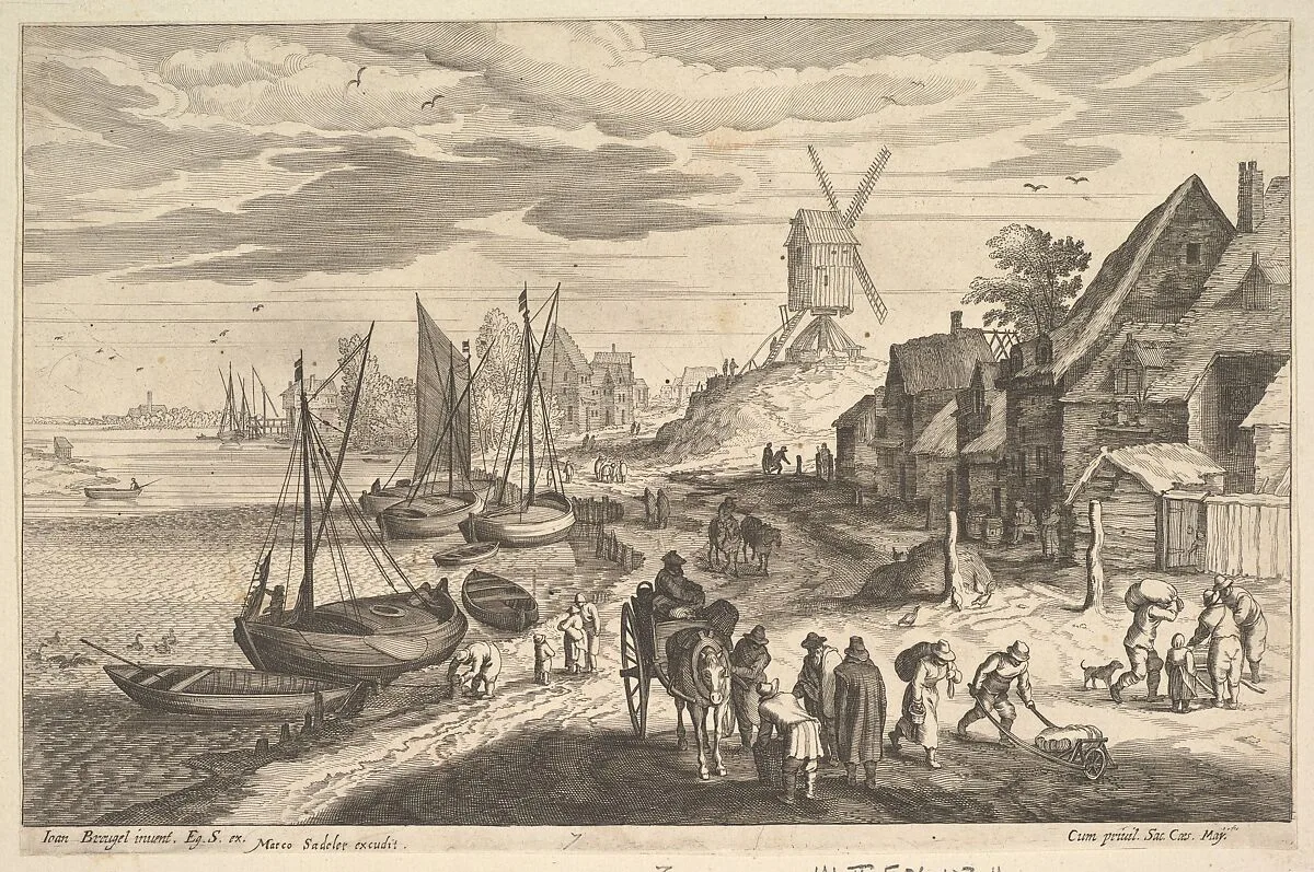 Coast Scene with a Windmill — Aegidius Sadeler II|Jan Brueghel the Elder|Marcus Sadeler