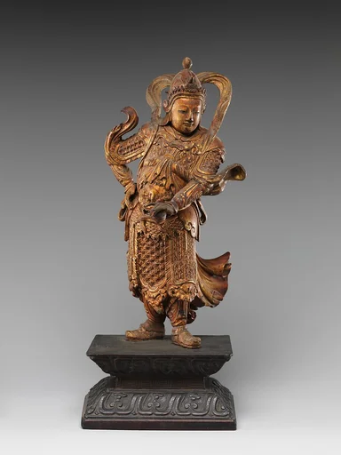 明 漆金木雕韋馱像|Bodhisattva Skanda