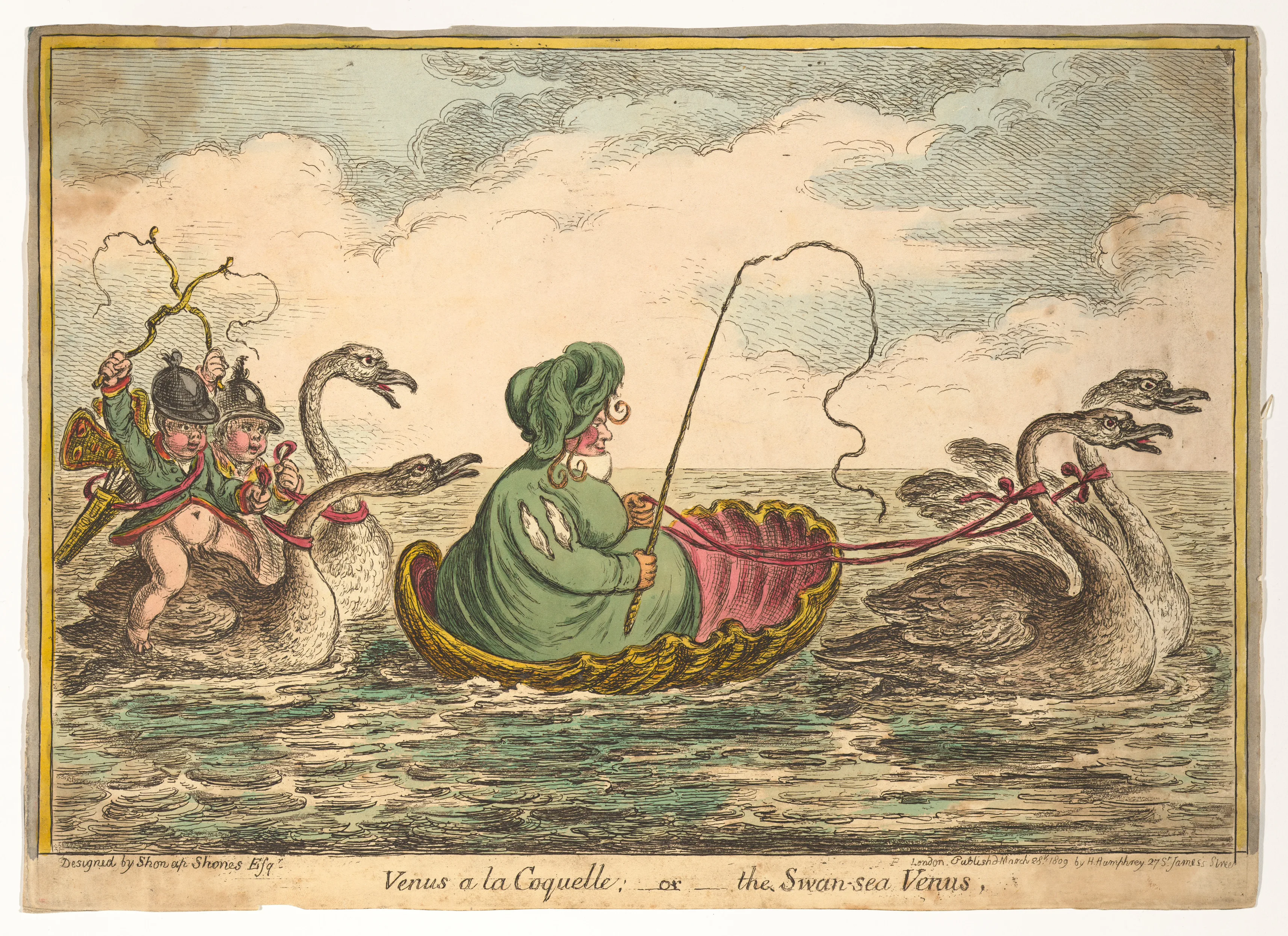 Venus a la Coquelle: or the Swan-sea Venus — James Gillray|Hannah Humphrey
