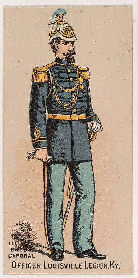 Officer, Louisville Legion, Kentucky, from the Military Series (N224) issued by Kinney Tobacco Company to promote Sweet Caporal Cigarettes — Kinney Brothers Tobacco Company