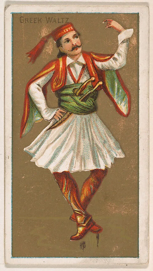 Greek Waltz, from National Dances (N225, Type 1) issued by Kinney Bros. — Kinney Brothers Tobacco Company
