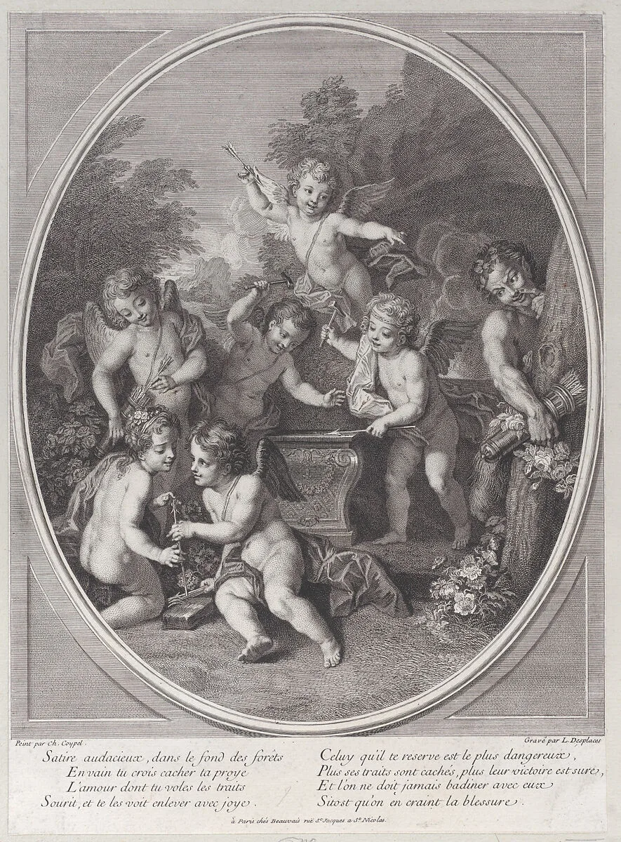 Blacksmith Cupids — Louis Desplaces|Charles Antoine Coypel