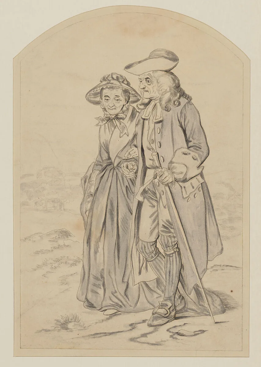 Parson Wells and his Wife, from Judd's "Margaret: A Tale of the Real and Ideal, Blight and Bloom" — Felix Octavius Carr Darley|Sylvester Judd