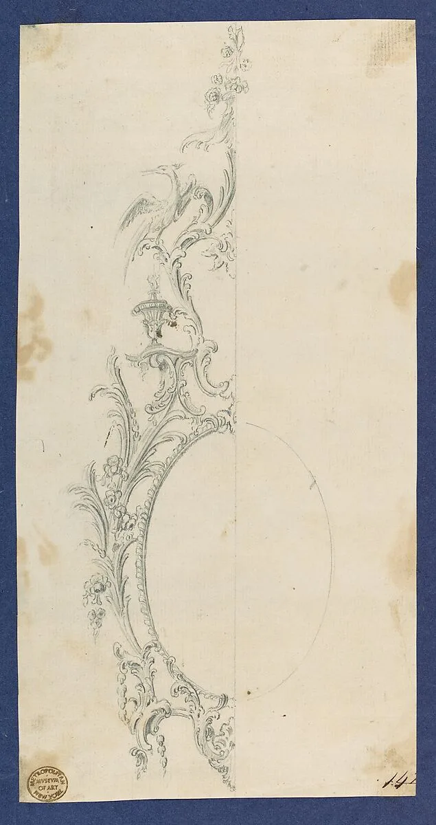 Pier Glass Frame, in Chippendale Drawings, Vol. I — Thomas Chippendale