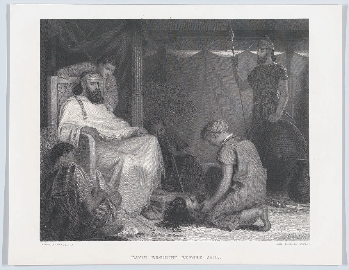 David Brought Before Saul, from "The Art Journal," opposite p. 100 — Samuel S. Smith|Louisa Starr Canziani|J. S. Virtue & Co.
