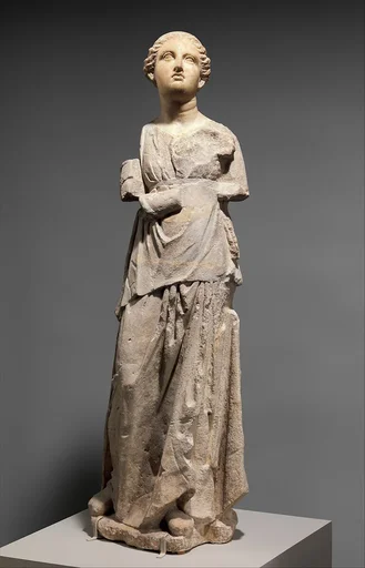 Marble and limestone statue of an attendant