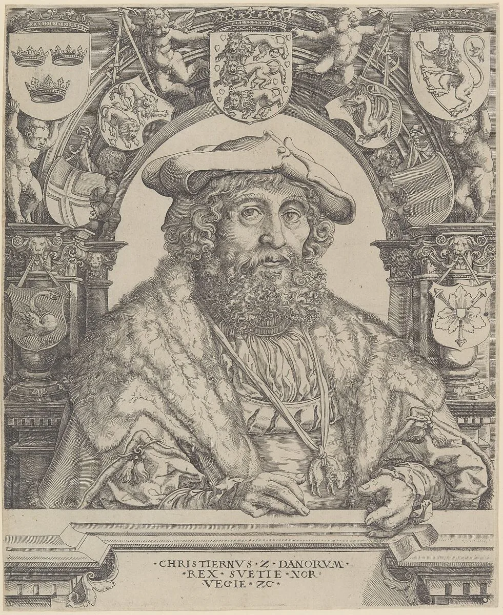 Christian II, King of Denmark — Jan Gossart (called Mabuse)|Jacob Binck