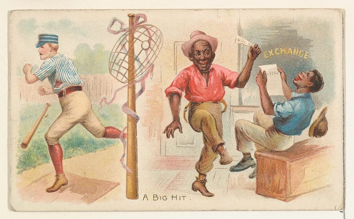 A Big Hit, from the Talk of the Diamond set (N135) issued by Duke Sons & Co., a branch of the American Tobacco Company — American Tobacco Company|Schumacher & Ettlinger|W. Duke, Sons & Co.