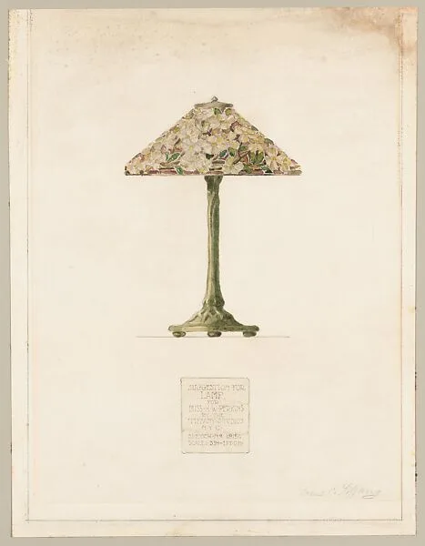 Suggestion for Lamp for Miss H. W. Perkins by the Tiffany Studios — Tiffany Studios|Louis C. Tiffany