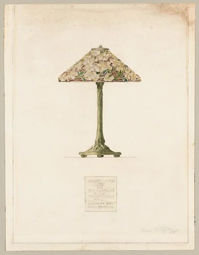 Suggestion for Lamp for Miss H. W. Perkins by the Tiffany Studios