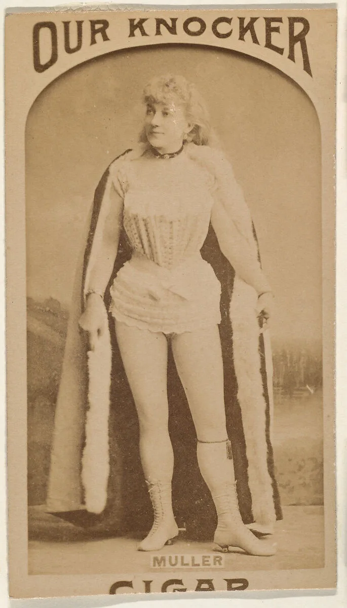 Miss Muller, from the Actresses series (N665) promoting Our Knocker Cigars — Unknown