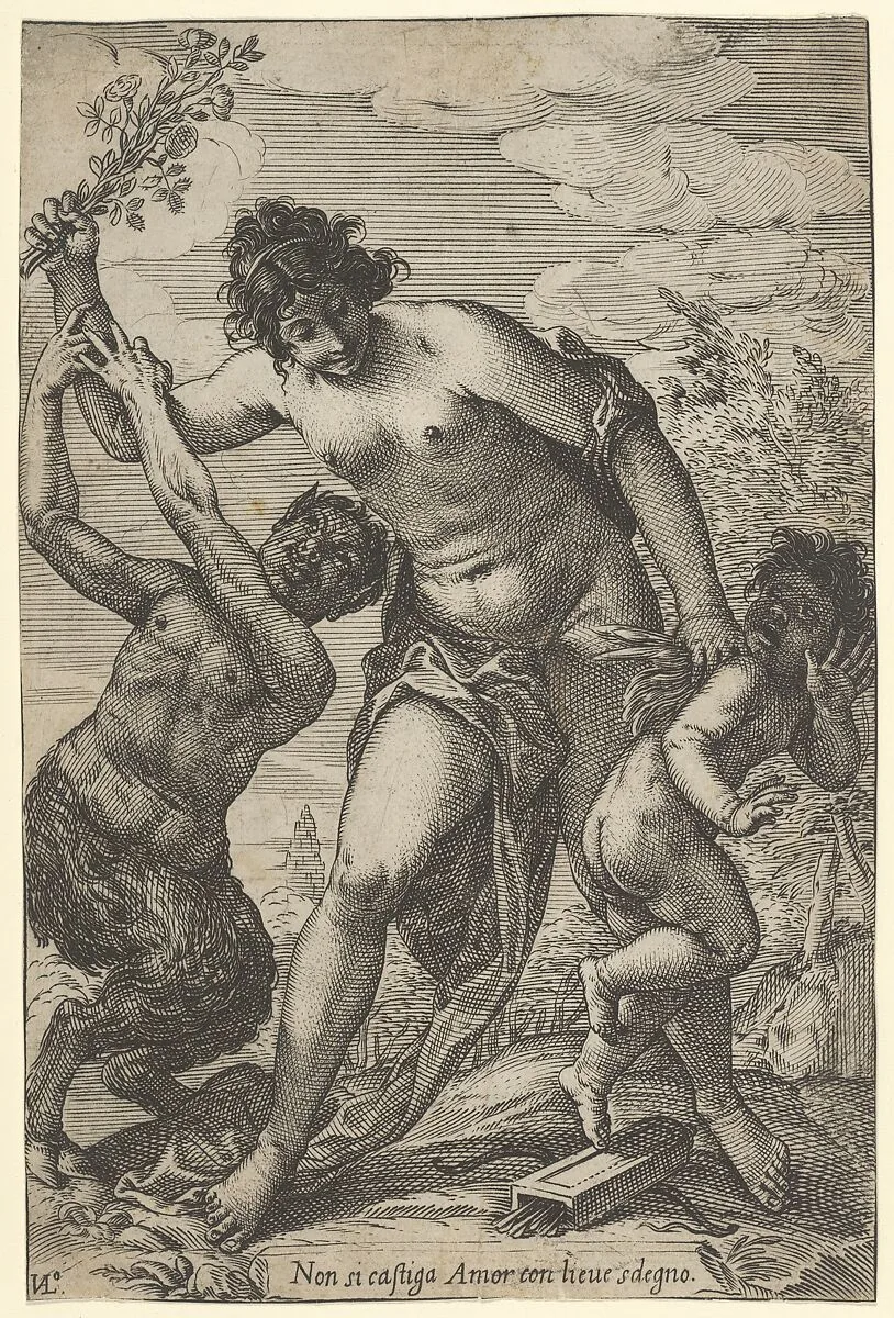 Venus Whipping Cupid with Roses — Giovanni Luigi Valesio
