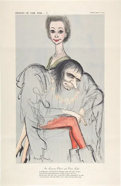 Sir Laurence Olivier and Viven Leigh (Heroes of our Time – 9) — Ronald Searle|Laurence Kerr Olivier, Baron Olivier|Vivien Leigh|William Shakespeare