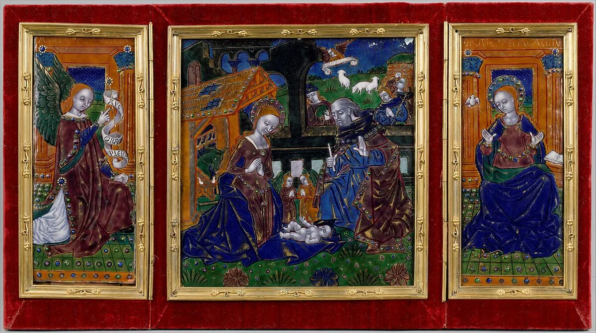 Triptych with the Nativity and the Annunciation — Master of the Orléans Triptych