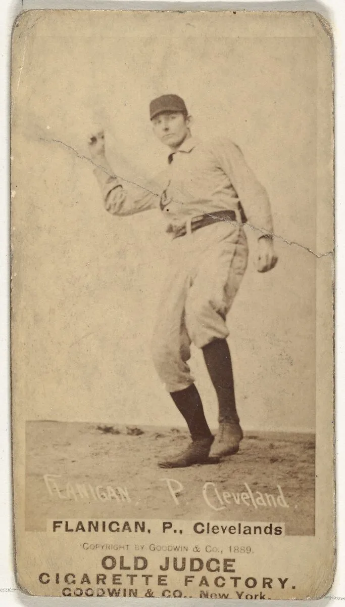 Flanigan, Pitcher, Cleveland, from the Old Judge series (N172) for Old Judge Cigarettes — Goodwin & Company