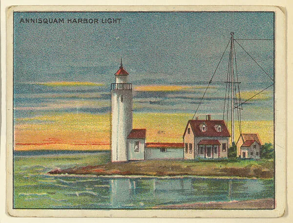 Annisquam Harbor Light, from the "Lighthouse Series" (T77), issued with Hassan Cigarettes by the American Tobacco Company — American Tobacco Company