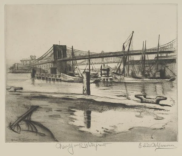 New York Waterfront — Elias Mandel Grossman|WPA