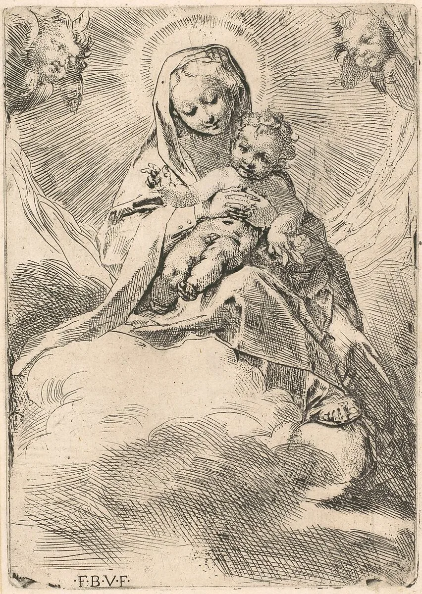 The Virgin seated on a cloud — Federico Barocci