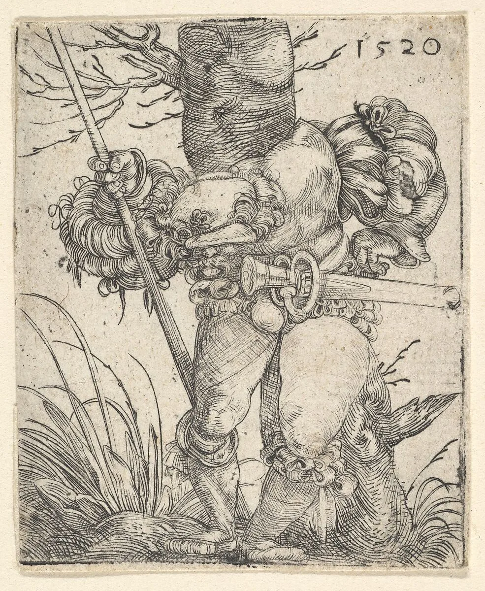 Footsoldier in front of a Tree — Barthel Beham