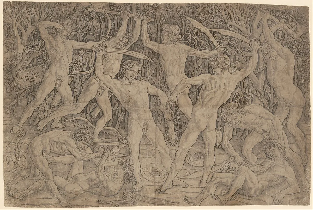 Battle of the Nude Men — Antonio Pollaiuolo