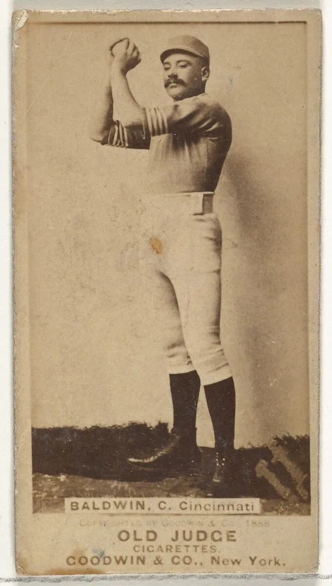 Clarence Geoghan "Kid" Baldwin, Catcher, Cincinnati, from the Old Judge series (N172) for Old Judge Cigarettes — Goodwin & Company