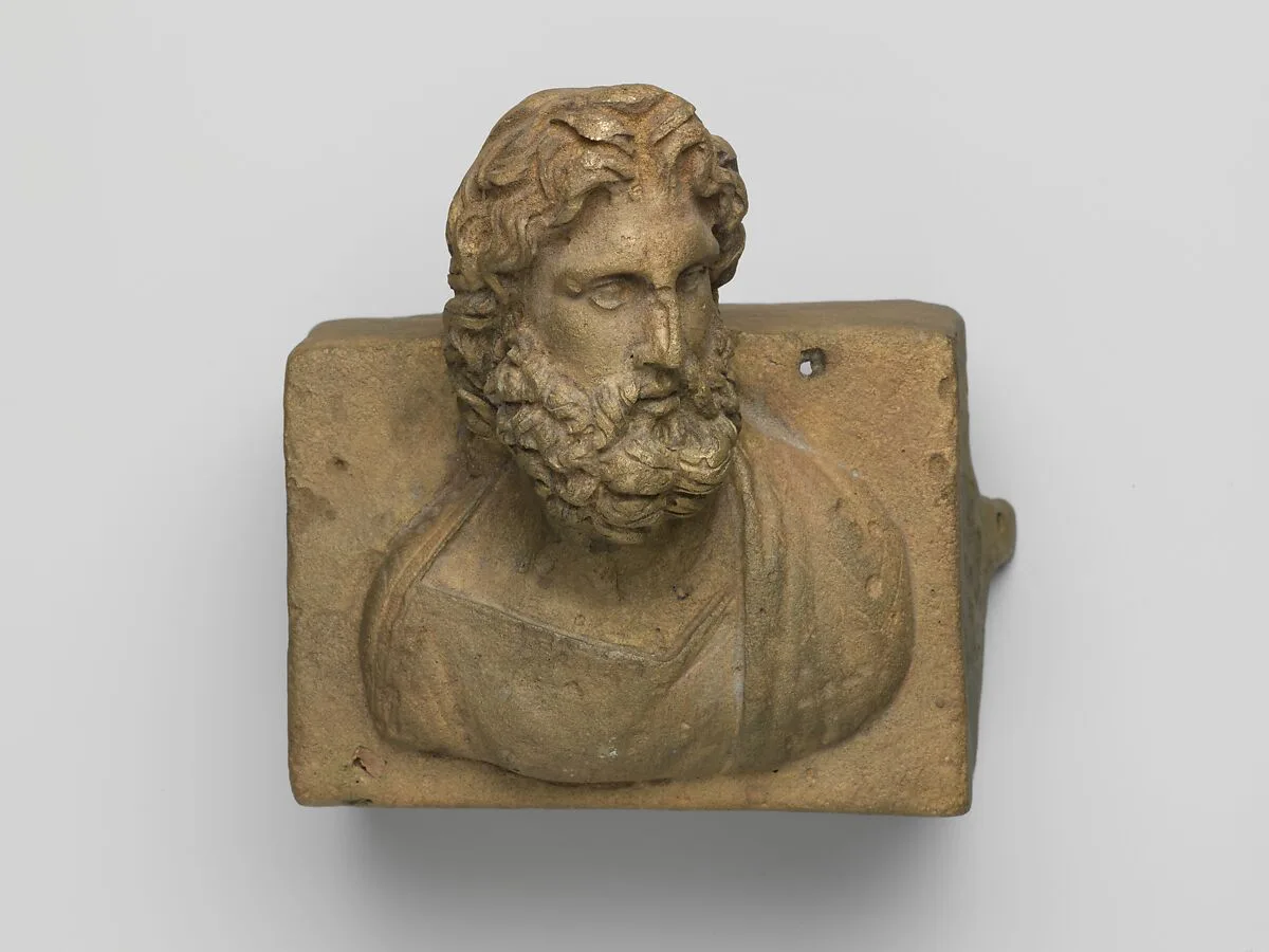 Bronze fitting decorated with a bust of Neptune — Unknown